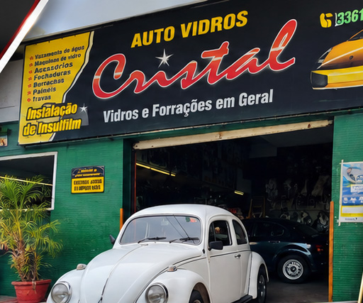Fachada Auto Vidros Cristal em Cubatão-SP
